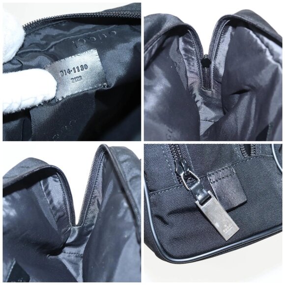 GUCCI Clutch Bag Nylon Black Silver Auth mr639 - Picture 15 of 16